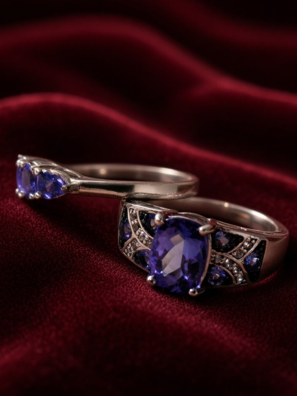 925 Formal Duo BBJ and STS Sterling with Light Purple Gemstone Please See Notes